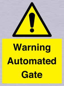 Warning Automated Gate